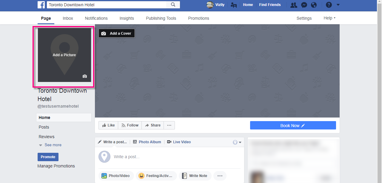 blank facebook profile page layout